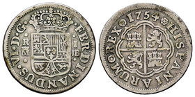 Ferdinand VI (1746-1759). 1 real. 1754. Madrid. JB. (Cal-566). Ag. 2,84 g. Almost VF. Est...20,00.