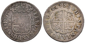 Ferdinand VI (1746-1759). 2 reales. 1759. Madrid. JB. (Cal-485). Ag. 5,54 g. Almost VF. Est...30,00.