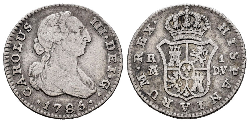 Charles III (1759-1788). 1 real. 1786. Madrid. DV. (Cal-1435). Ag. 2,78 g. Choic...