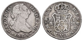 Charles III (1759-1788). 1 real. 1786. Madrid. DV. (Cal-1435). Ag. 2,78 g. Choice F. Est...40,00.
