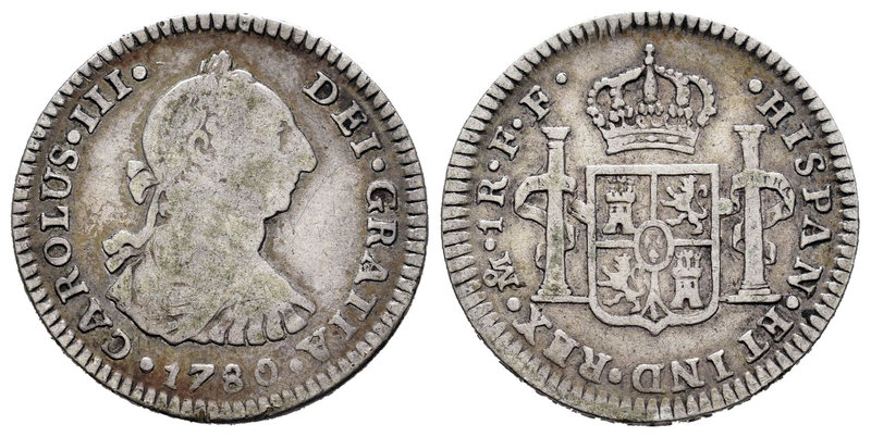 Charles III (1759-1788). 1 real. 1780. México. FF. (Cal-1562). Ag. 3,31 g. Choic...
