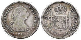 Charles III (1759-1788). 1 real. 1780. México. FF. (Cal-1562). Ag. 3,31 g. Choice F. Est...15,00.