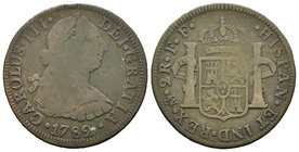 Charles III (1759-1788). 2 reales. 1782. México. FF. (Cal-1349). Ag. 6,18 g. Sucia. F. Est...18,00.