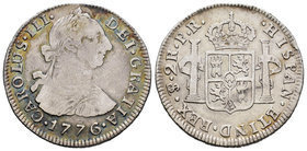 Charles III (1759-1788). 2 reales. 1776. Potosí. PR. (Cal-1386). Ag. 6,48 g. Choice F. Est...20,00.