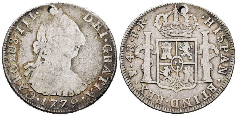 Charles III (1759-1788). 4 reales. 1779. Potosí. PR. (Cal-1185). Ag. 12,72 g. Ag...