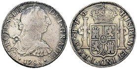 Charles III (1759-1788). 8 reales. 1788. México. FM. (Cal-942). Ag. 26,68 g. Choice F. Est...50,00.