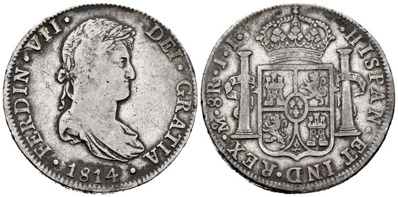 Ferdinand VII (1808-1833). 8 reales. 1814. México. JJ. (Cal-555). Ag. 26,68 g. A...