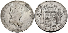 Ferdinand VII (1808-1833). 8 reales. 1818. México. JJ. (Cal-561). Ag. 26,64 g. Almost VF/VF. Est...60,00.