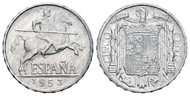 Estado Español (1936-1975). 5 céntimos. 1953. Madrid. (Cal-136). Al. 120,00 g. PLVS. UNC. Est...50,00.