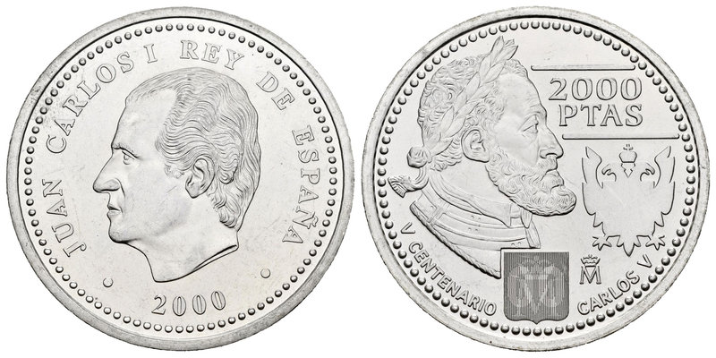 Juan Carlos I (1975-2014). 2000 pesetas. 2000. Madrid. (Cal-7). Ag. 18,12 g. UNC...