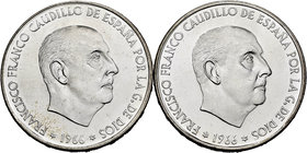 Estado Español (1936-1975). Lote de 2 piezas de 100 pesetas 1966*19-70. A EXAMINAR. UNC. Est...30,00.