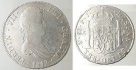 Monete Estere. Bolivia. Potosi. Ferdinando VII. 8 Reales 1817. Ag, KM84. MB+.