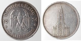 Monete Estere. Germania. Terzo Reich. 1933-1945. 5 Marchi 1934 A. Ag. Km. 82. Peso gr. 13,83. BB+.