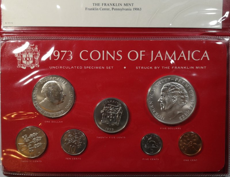 Monete Estere. Jamaica 1973. Coin set da 7 valori. FDC. In confezione della zecc...