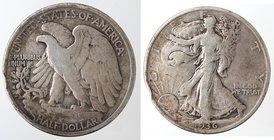 Monete Estere. Usa. Mezzo Dollaro Libertà 1936. Ag. Km. 142. Peso gr. 12,29. MB. Colpo al bordo.