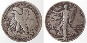 Monete Estere. Usa. Mezzo Dollaro Libertà 1941 D. Ag. Km. 142. Peso gr. 12,25. MB. 