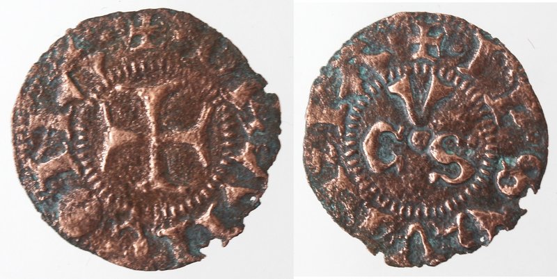Zecche Italiane. Ancona. Repubblica. XII-XIV sec. Denaro del II tipo. Croce ungh...