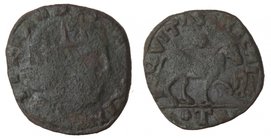Zecche Italiane. L'Aquila. Ferdinando I d'Aragona. 1458-1494. Cavallo. Ae. Legenda del rovescio a RECNI. Mir. 95. Peso gr. 1,86. Diametro mm. 18,30. M...