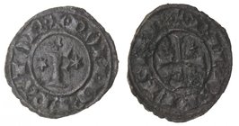 Zecche Italiane. Brindisi. Federico II. 1198-1250. Denaro del 1249. Mi. D/ F tra stelle. R/ Croce. Sp.148. Peso 0,78 gr. Diametro mm. 18. qSPL.