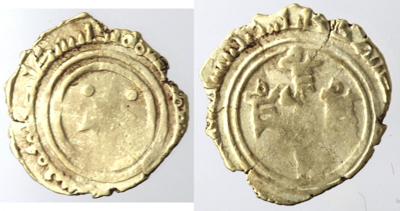 Zecche Italiane. Messina. Ruggero I. 1072-1101. Tarì. Au. Sp. 14. Peso gr. 1,00....