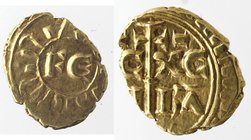 Zecche Italiane. Messina. Federico II. 1197-1250. Tarì. Au. Sp. 62. Peso gr. 1,02. Diametro mm. 10,50 x 9. SPL+. R.
