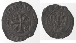 Zecche Italiane. Napoli. Giovanna I d'Angiò. 1342-1382. Denaro. Mi. P.R. 3. Peso gr. 0,49. Diametro mm. 15. BB+. NC.