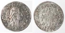 Zecche Italiane. Napoli. Ferdinando IV. 1759-1799. Carlino 1798. Ag. Magliocca 290. Peso gr. 2,32. SPL. Patina.