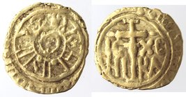 Zecche Italiane. Palermo. Ruggero II Re. 1130-1140. Tarì. Au. Sp. 63. Peso 1,04 gr. Diametro 13 mm. BB. 
