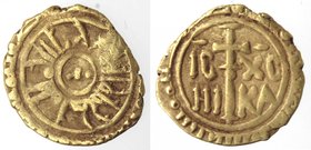 Zecche Italiane. Palermo. Ruggero II Re. 1130-1140. Tarì. Au. Sp. 66. Peso 1,16 gr. Diametro 12,50 mm. BB. 