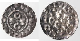 Zecche Italiane. Pavia. Ottone III di Sassonia. 983-1002. Denaro. Ag. B. 1827. Peso 1,27 gr. Diametro mm. 17. qSPL.