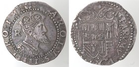 Importante Collezione del Vicereame. I° parte. Napoli. Carlo V. 1516-1554. Tarì. Ag. P.R.19. Peso gr. 5,69. Diametro mm. 27. SPL. Bella patina di anti...