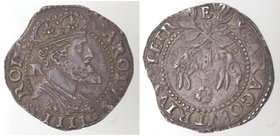 Importante Collezione del Vicereame. I° parte. Napoli. Carlo V. 1516-1554. Carlino. Ag. P.R.36c. Peso gr. 3,12. Diametro mm. 24. SPL.