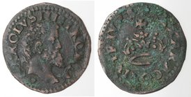 Importante Collezione del Vicereame. I° parte. Napoli. Carlo V. 1516-1554. Due Cavalli con corona. Sigla dietro la testa. Ae. P.R.45b. Peso gr. 2,85. ...
