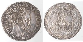 Importante Collezione del Vicereame. I° parte. Napoli. Filippo II principe. 1554-1556. Carlino. Ag. P.R. 15. Peso gr. 2,80. Diametro mm. 23. qFDC. Con...