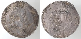 Importante Collezione del Vicereame. I° parte. Napoli. Filippo II. 1556-1598. Mezzo Ducato 1574. Ag. P.R. 18. Peso gr. 14,88. Diametro mm. 34. qSPL. S...
