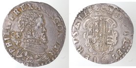 Importante Collezione del Vicereame. I° parte. Napoli. Filippo II. 1556-1598. Tarì. Ag. P.R. 24b. Peso gr. 5,99. Diametro mm. 26. qFDC. Conservazione ...