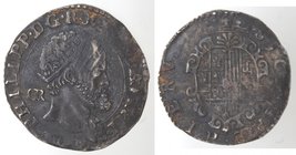 Importante Collezione del Vicereame. I° parte. Napoli. Filippo II. 1556-1598. Tarì 1575. Ag. P.R. 30. Peso gr. 5,88. Diametro mm. 27,50. MB/qBB. Ex co...