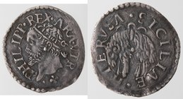 Importante Collezione del Vicereame. I° parte. Napoli. Filippo II. 1556-1598. Cinquina. Ag. P.R. 47. Peso gr. 0,67. Diametro mm. 14,50. SPL. Patina. R...