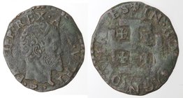 Importante Collezione del Vicereame. I° parte. Napoli. Filippo II. 1556-1598. Tre Cavalli. Ae. P.R.93c. Peso gr. 3,92. Diametro mm. 23. BB. RR.