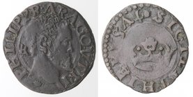 Importante Collezione del Vicereame. I° parte. Napoli. Filippo II. 1556-1598. Due Cavalli. Ae. P.R.99a. Peso gr. 2,22. Diametro mm. 21. qBB. Collezion...