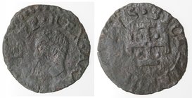 Importante Collezione del Vicereame. I° parte. Napoli. Filippo II. 1556-1598. Cavallo. Ae. P.R.109. Peso gr. 0,75. Diametro mm. 16,50. qBB. RRRR.