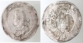 Importante Collezione del Vicereame. I° parte. Napoli. Filippo III. 1598-1621. Mezzo Ducato s.d. Ag. P.R. 4. Peso gr. 14,90. Diametro mm. 35. Schiacci...
