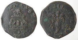 Importante Collezione del Vicereame. I° parte. Napoli. Filippo III. 1598-1621. Tornese 1619. Ae. P.R. 59. Peso gr. 3,86. Diametro mm. 23. Schiacciatur...