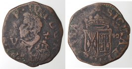 Importante Collezione del Vicereame. I° parte. Napoli. Filippo IV. 1621-1665. Grano 1642. Ae. P.R. 72. Peso gr. 9,90. Diametro mm. 29. qBB. RRR.