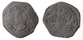 Importante Collezione del Vicereame. I° parte. Napoli. Filippo IV. 1621-1665. Due Cavalli. Ae. P.R. 126a. Peso gr. 0,77. Diametro mm. 18. MB+. R.