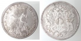 Importante Collezione del Vicereame. I° parte. Napoli. Carlo II. 1674-1700. Ducato 1693. Ag. Magliocca 7. Peso gr. 21,64. Diametro mm. 38. qSPL. Patin...