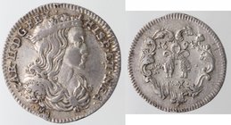 Importante Collezione del Vicereame. I° parte. Napoli. Carlo II. 1674-1700. Carlino 1694. Ag. Magliocca 45. Peso gr. 2,81. Diametro mm. 20. Bello SPL....