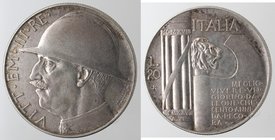 Casa Savoia. Vittorio Emanuele III. 1900-1943. 20 lire 1928 Anno VI. Cappellone. Ag. Gig. 37. Peso gr. 20,05. BB+qSPL. NC.
