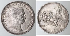 Casa Savoia. Vittorio Emanuele III. 1900-1943. 2 Lire 1916 Quadriga briosa. Ag. Gig. 103. SPL/FDC. 