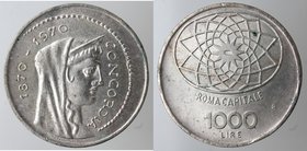Repubblica Italiana. 1000 Lire 1970. Ag. Gig. 1. qFDC.